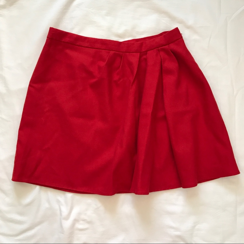 J. Crew factory red wool mini